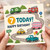 7th Birthday Card, Vehicles Themed Happy Birthday Card