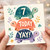 7th Birthday Card, Cute Turtle Today Yay