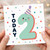 2nd Birthday Card, Cute Pastel Number 2 Party Card
