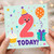 2nd Birthday Card, Cute Party Today Design