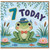 7th Birthday Card, Cute Frog 7 Today Card