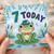 7th Birthday Card, Cute Frog 7 Today Card