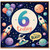 6th Birthday Card, Space Theme Have a Blast Card