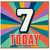 7th Birthday Card, Today Design