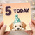 na 5th Birthday Card, Cute Puppy 5 Today Birthday Card