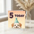 na 5th Birthday Card, Cute Puppy 5 Today Birthday Card