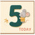 5th Birthday Card, Cute Mouse and Dragonfly Today Card
