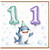 1st Birthday Card, Cute Shark With Number 1 Balloons, Children's Birthday Card