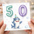 5th Birthday Card, Shark Party Design