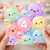 4th Birthday Card, Cute Pastel Balloon Design