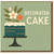 Decorated Cake Birthday Card - Floral Cake on Stand Illustration - Minimal Green Design - Elegant Greeting for Her, Him, Friend or Family