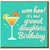 Granddaughter Birthday Card from Grandparents - Fun Cocktail Glass Design - Woo Hoo Message - Teal Greeting Card for Granddaughter