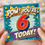 6th Birthday Card, Pow You're 6 Today Comic Style Card