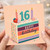 16th Birthday Card, Happy Birthday Cake Design Card
