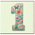 1st Birthday Card, Floral Number One Card