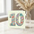 10th Birthday Card, Floral Butterfly Number 10 Card