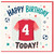 4th Birthday Card, Football Shirt Birthday Card, Soccer Birthday Card