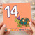 14th Birthday Card, Cute Turtle Party Design