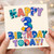 3rd Birthday Card, Happy 3rd Birthday Today Card, Colourful Kids Birthday Card