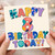 8th Birthday Card, Happy Birthday Today Colourful Typographic Card