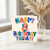 8th Birthday Card, Happy Birthday Today Colourful Typographic Card