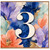 3rd Birthday Card, Floral Watercolour Age 3 Card
