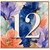 12th Birthday Card, Watercolour Floral Design