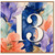 13th Birthday Card, Floral Watercolour Age 13 Card