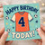 4th Birthday Card, Soccer Shirt Number 4 Happy Birthday Today