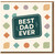 Best Dad Ever Card - Father's Day or Birthday Card for Dad from Son or Daughter, Colourful Geometric Pattern, Modern Typography, Appreciation Greeting