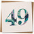 49th Birthday Card, Marble Number Design, Square 145mm x 145mm, Milestone Age 49, Includes Kraft Envelope