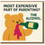Funny New Parents Card - Most Expensive Part of Parenting? The Alcohol - Humour Bear New Baby Congratulations Card for Mum or Dad, Parents