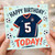 5th Birthday Card, Football Shirt Happy Birthday Today Card