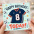 8th Birthday Card, Soccer Shirt Number 8 Happy Birthday Today