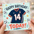 14th Birthday Card, Football Shirt Design