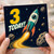 3rd Birthday Card, 3 Today Rocket Space Card