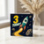 3rd Birthday Card, 3 Today Rocket Space Card