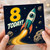 8th Birthday Card, Space Rocket Today Design