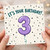 3rd Birthday Card, It’s Your Birthday Balloon Design