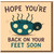 Funny Get Well Soon Card - Cute Ladybird Illustration - “Hope You’re Back on Your Feet Soon” - Encouragement Card for Friend, Colleague or Family
