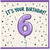 6th Birthday Card, It's Your Birthday Purple Balloon Design