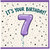7th Birthday Card, It's Your Birthday Balloon Design