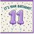 11th Birthday Card, It's Your Birthday Balloon Number 11 Design