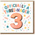 Officially a Three-Nager 3rd Birthday Card - Funny Kids Age 3 Card for Boys or Girls - Colourful Confetti Design