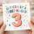 Officially a Three-Nager 3rd Birthday Card - Funny Kids Age 3 Card for Boys or Girls - Colourful Confetti Design