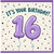16th Birthday Card, It's Your Birthday Balloon Design