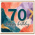70th Birthday Card, Colourful Happy Birthday Card