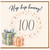 100th Birthday Card, Hip Hip Hooray 100th Birthday Card with Gifts and Sparkling Star Wreath