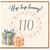 110th Birthday Card, Hip Hip Hooray Celebration Card