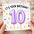 10th Birthday Card, It’s Your Birthday Balloons Card